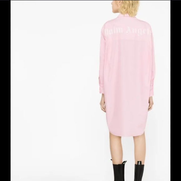 Palm Angels Long-Sleeved Shirt Dress - Picture 1 of 5